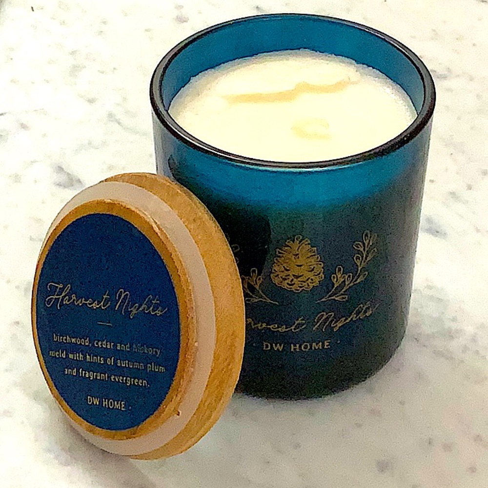 DW HOME CANDLES HARVEST NIGHTS 9.3oz 1 WICK HICKORY BIRCHWOOD RICHLY SCENTED NEW